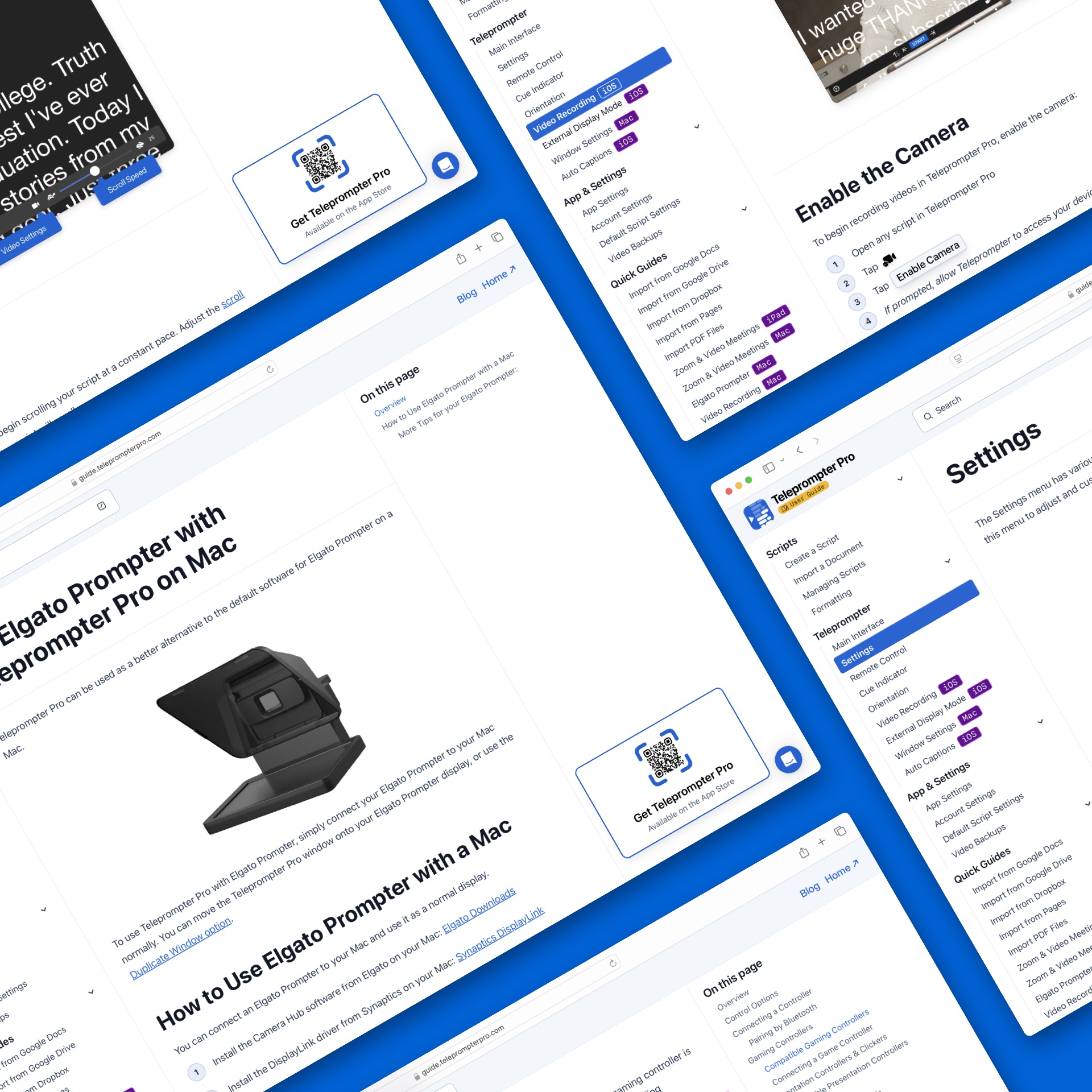The Teleprompter Pro User Guide provides clear, step-by-step instructions and tips to help you make full use of all features, settings, and options within the app.