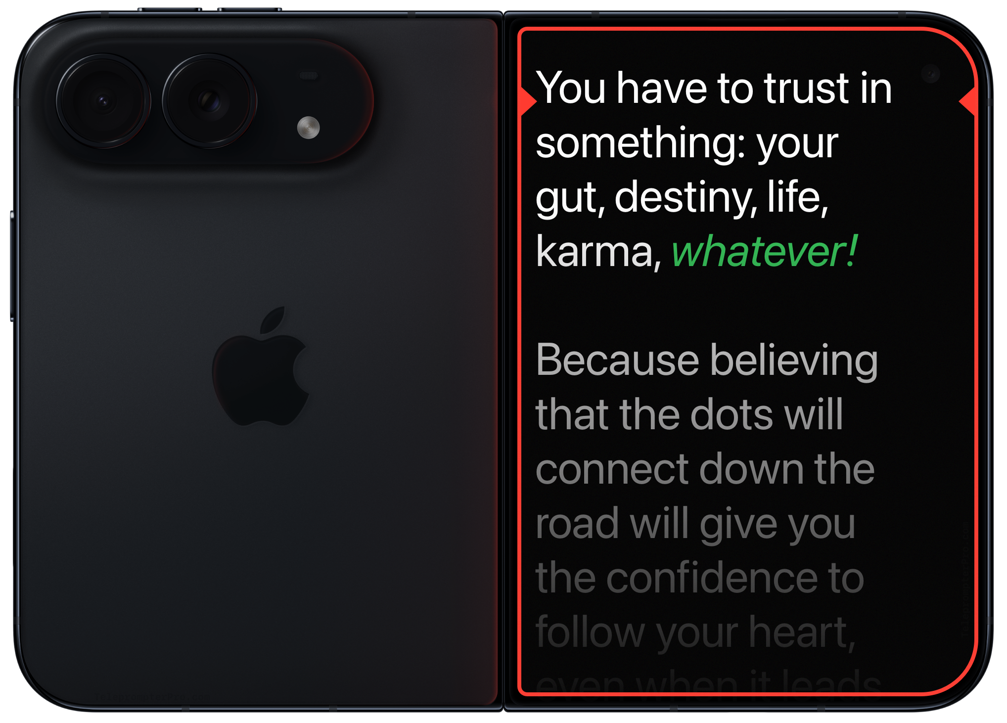 Teleprompter app for iPhone Duo