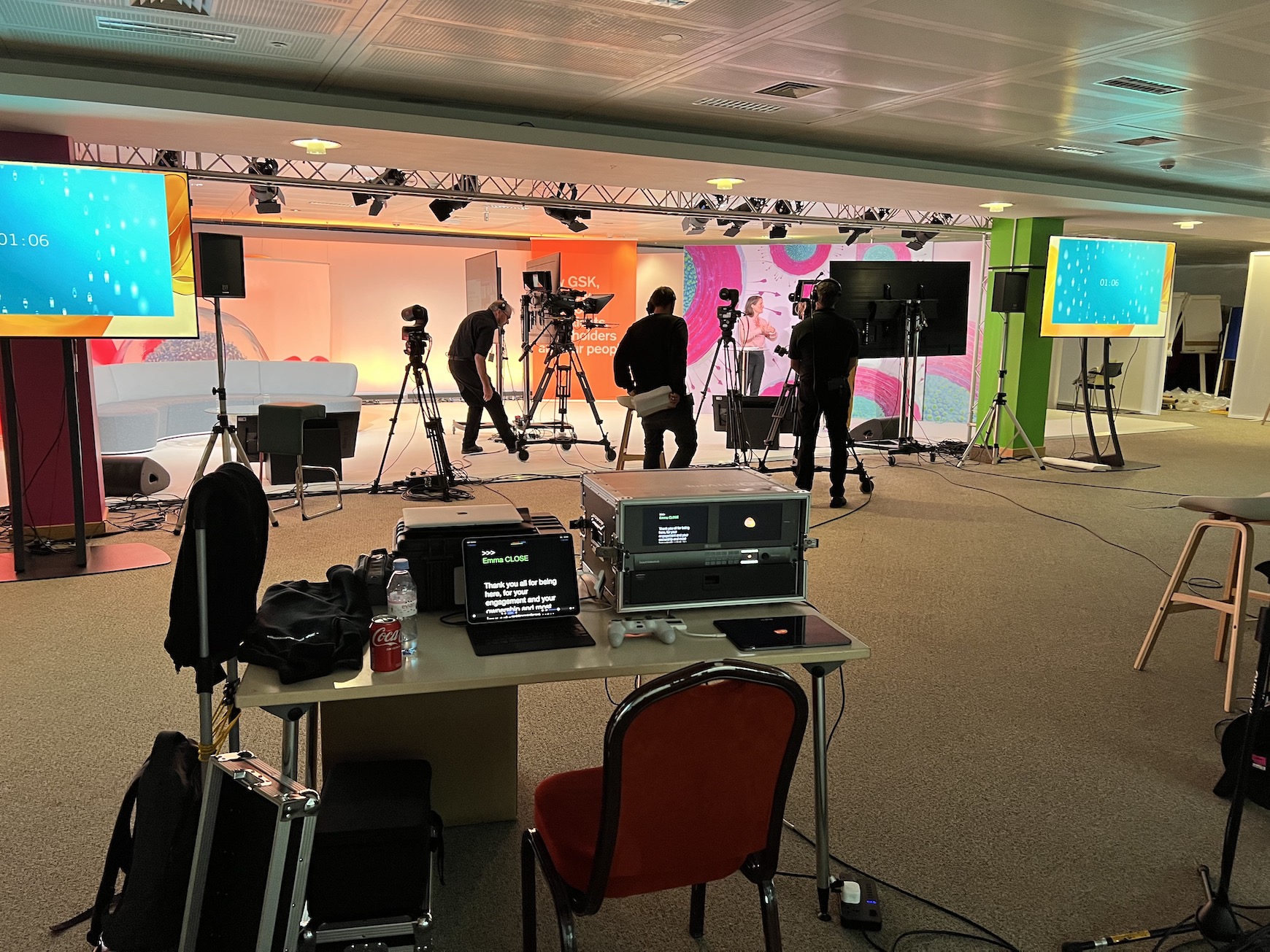 Teleprompter Pro in a Studio